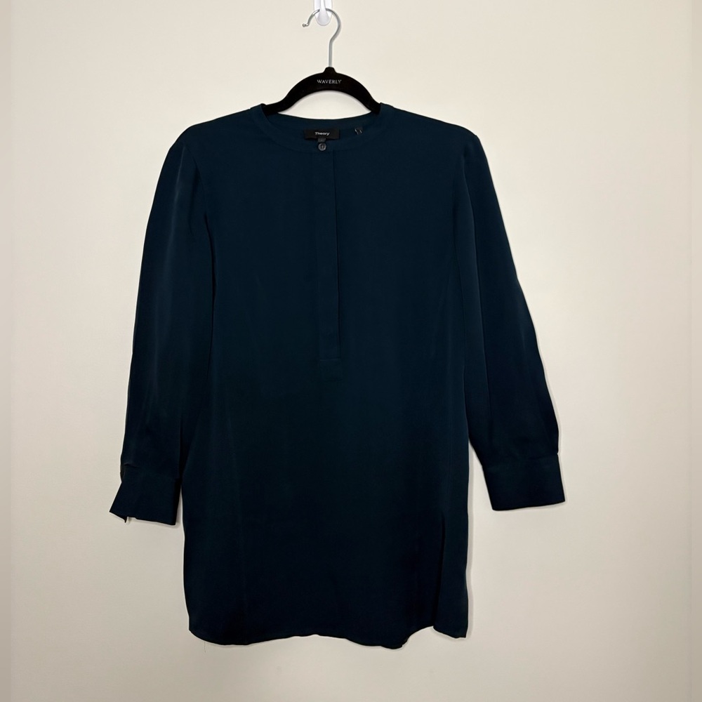 Theory Blouse Dark turquoise Silk Size S